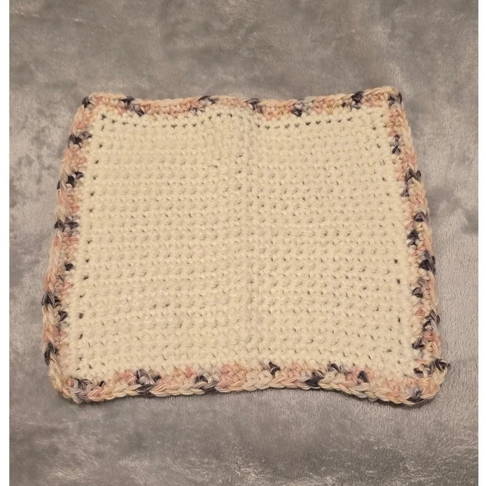 Handmade Crochet Washcloths Lot of‎ 20 Cotton Dishcloths Multi Color